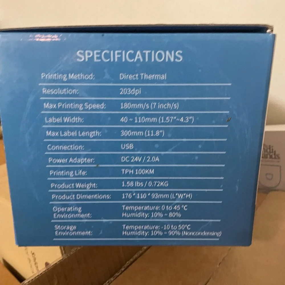 EUC Jiose Thermal Ink 4x6 Shipping Package Label Printer Compatible Windows Mac